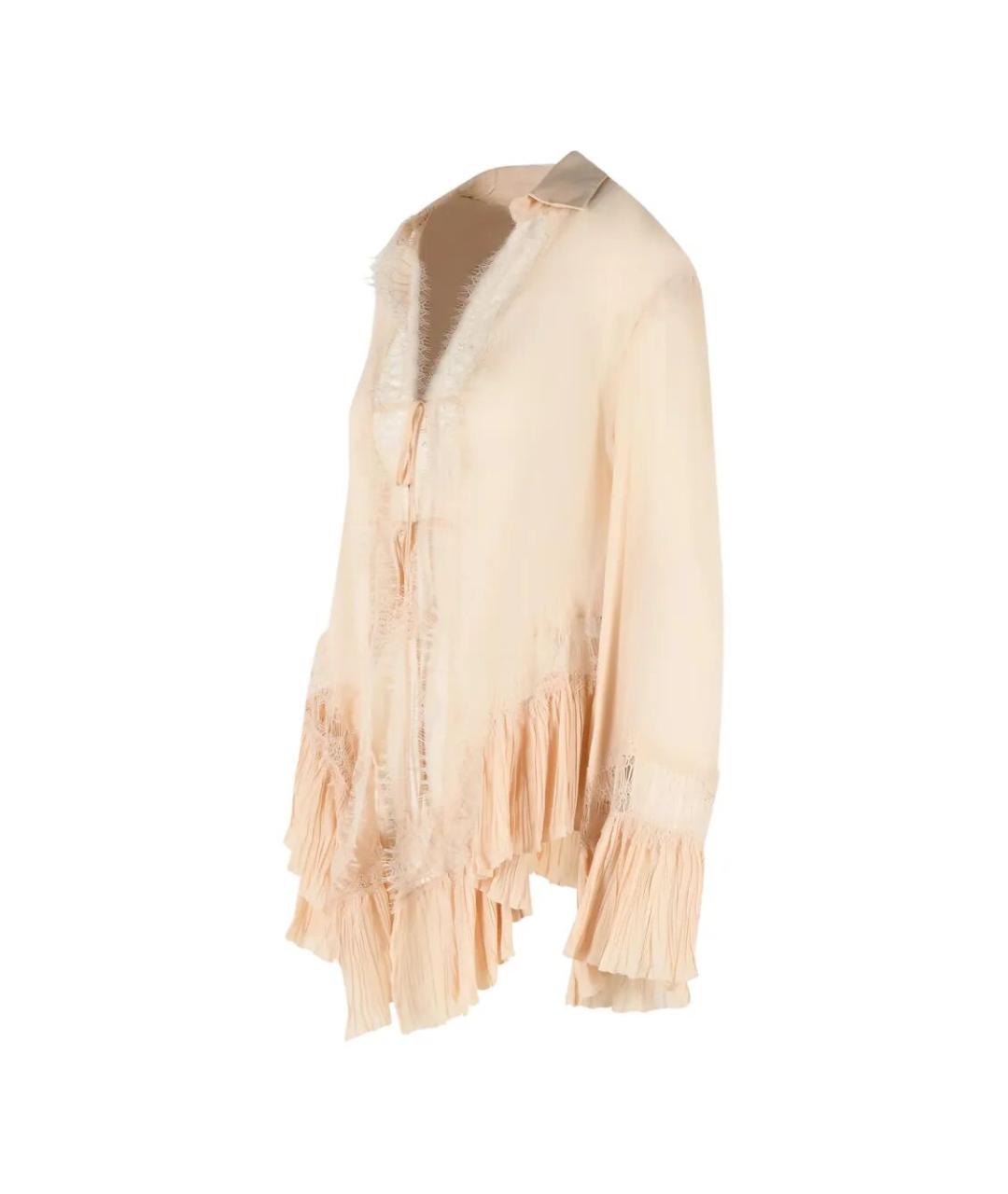 BLUMARINE Бежевая вискозная блузы, фото 3