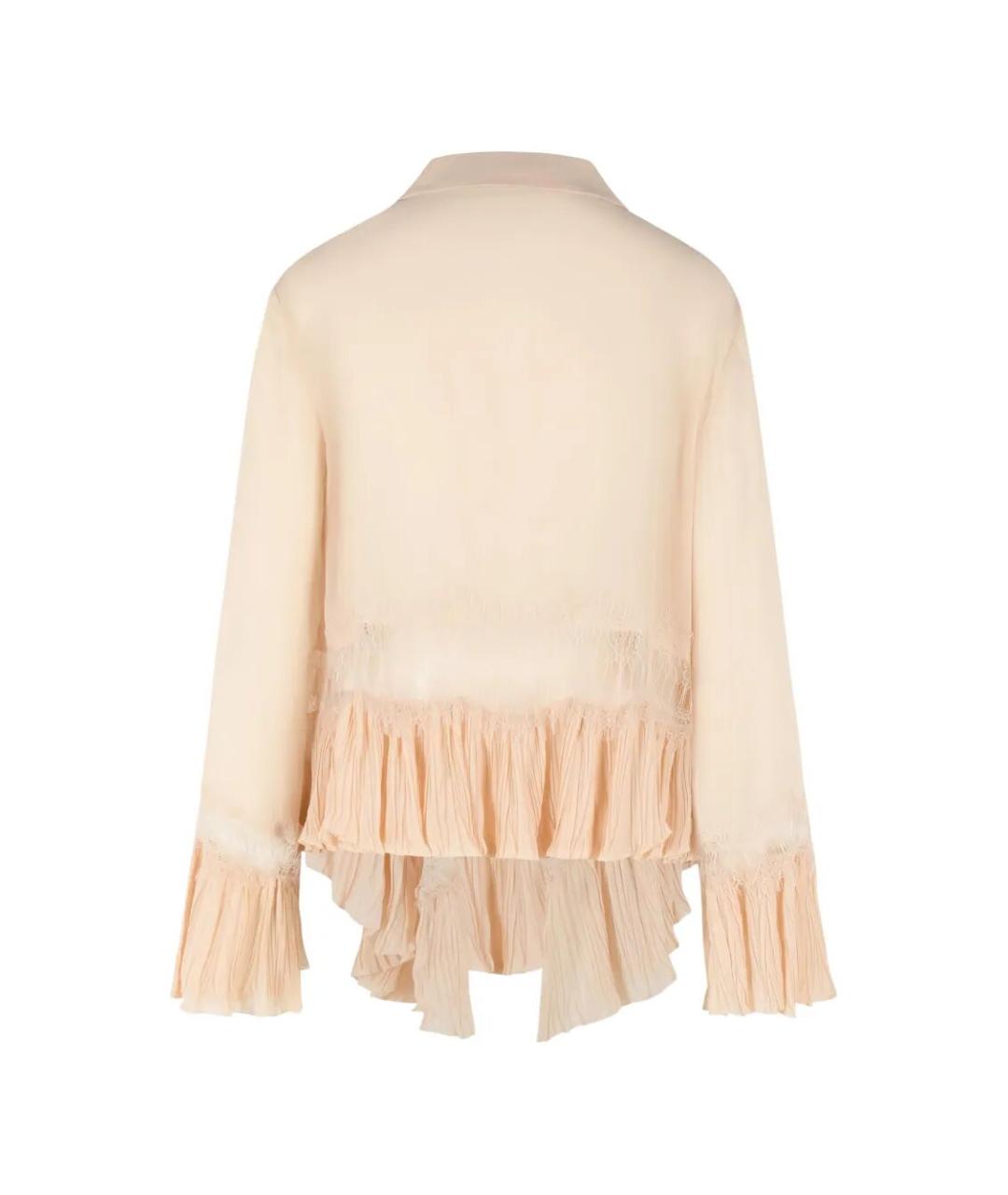 BLUMARINE Бежевая вискозная блузы, фото 2