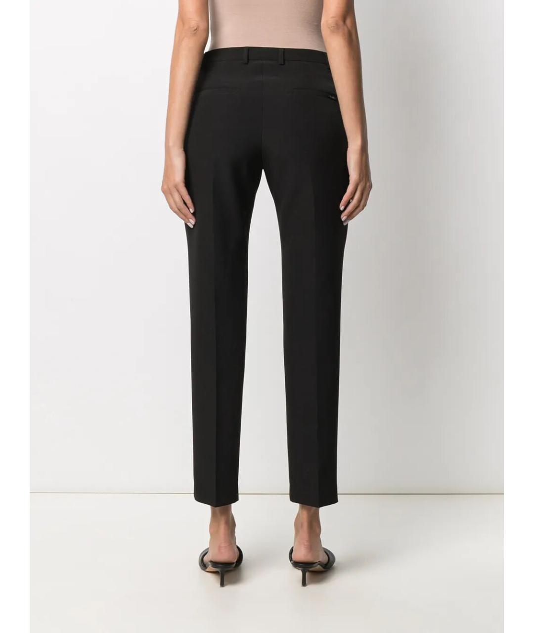 SEVENTY Черные полиэстеровые прямые брюки, фото 3