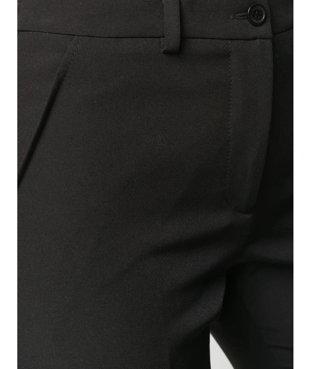 SEVENTY Черные полиэстеровые прямые брюки, фото 2