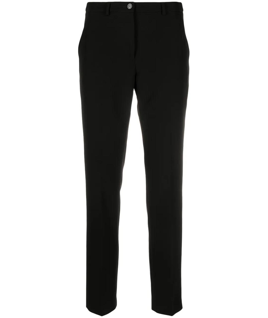 SEVENTY Черные полиэстеровые прямые брюки, фото 1