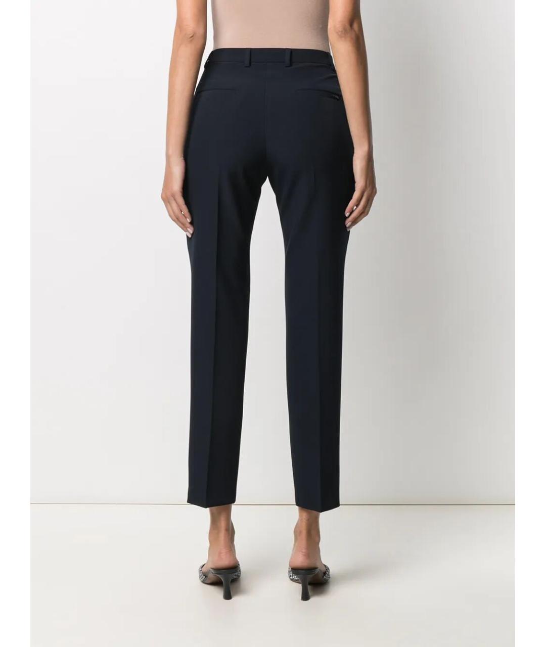 SEVENTY Синие полиэстеровые прямые брюки, фото 3