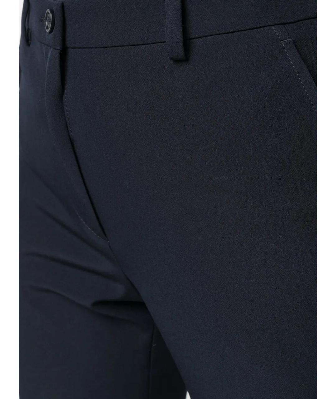 SEVENTY Синие полиэстеровые прямые брюки, фото 2