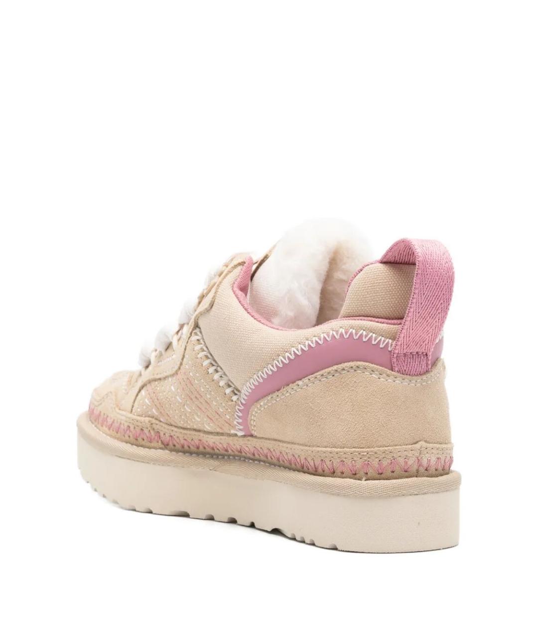 UGG AUSTRALIA Бежевые кожаные кроссовки, фото 2