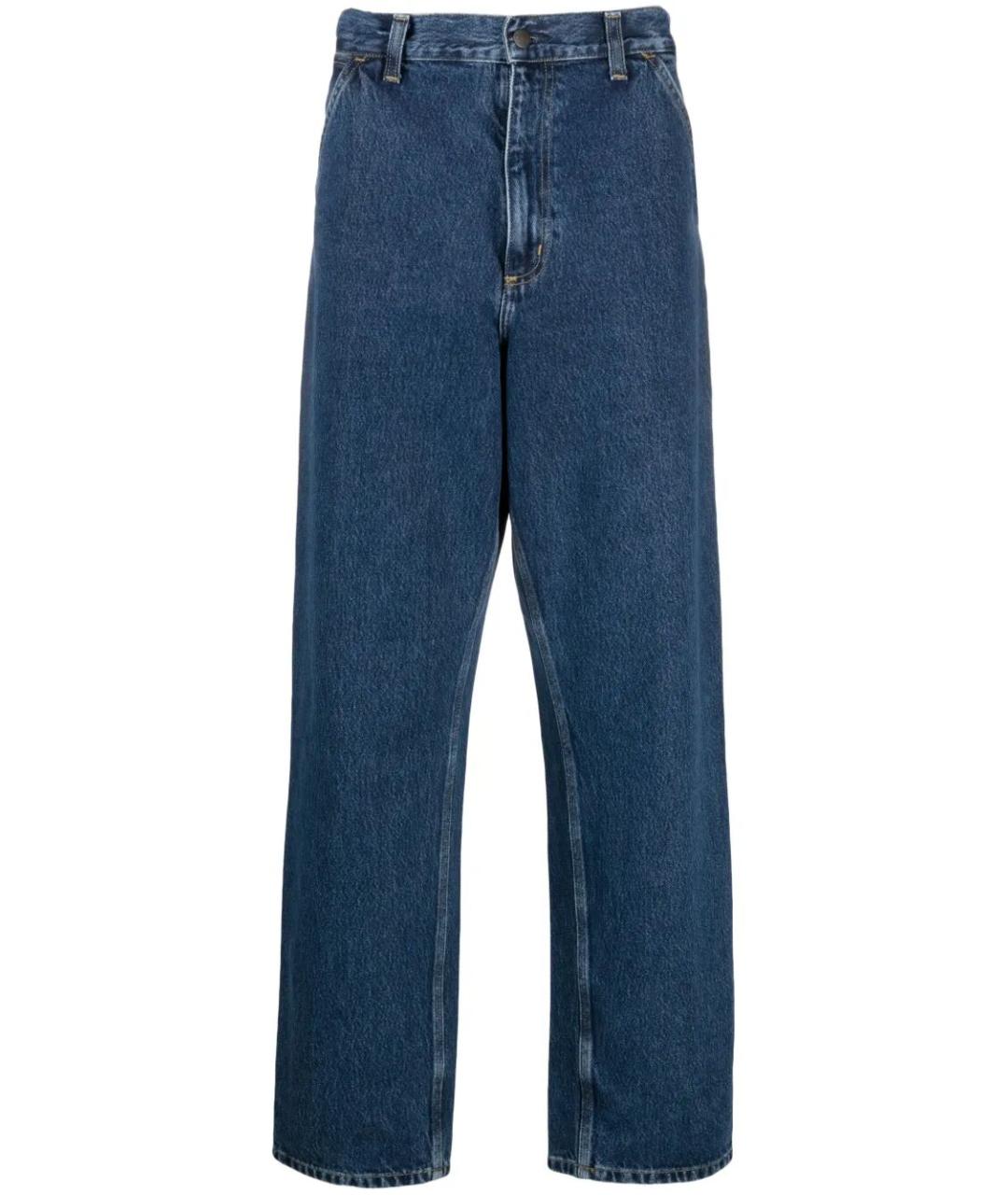CARHARTT WIP Синие хлопковые прямые джинсы, фото 1