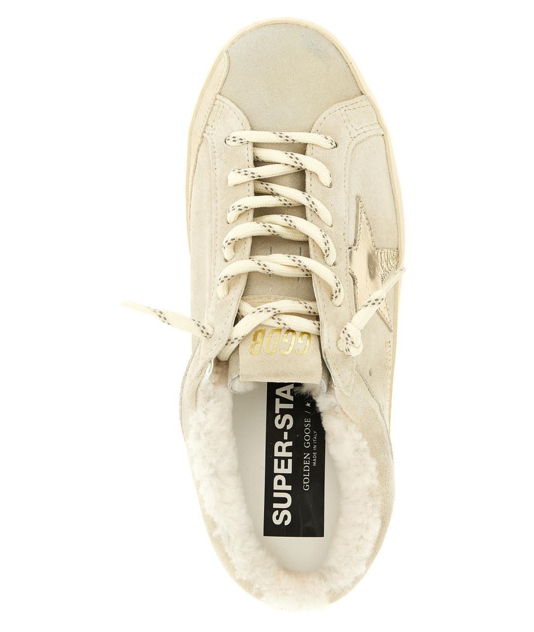 GOLDEN GOOSE DELUXE BRAND Бежевые замшевые кеды, фото 4