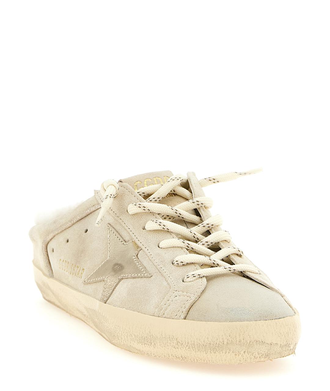 GOLDEN GOOSE DELUXE BRAND Бежевые замшевые кеды, фото 2