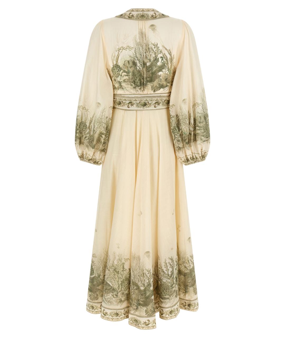 ZIMMERMANN Зеленые хлопковое повседневное платье, фото 2