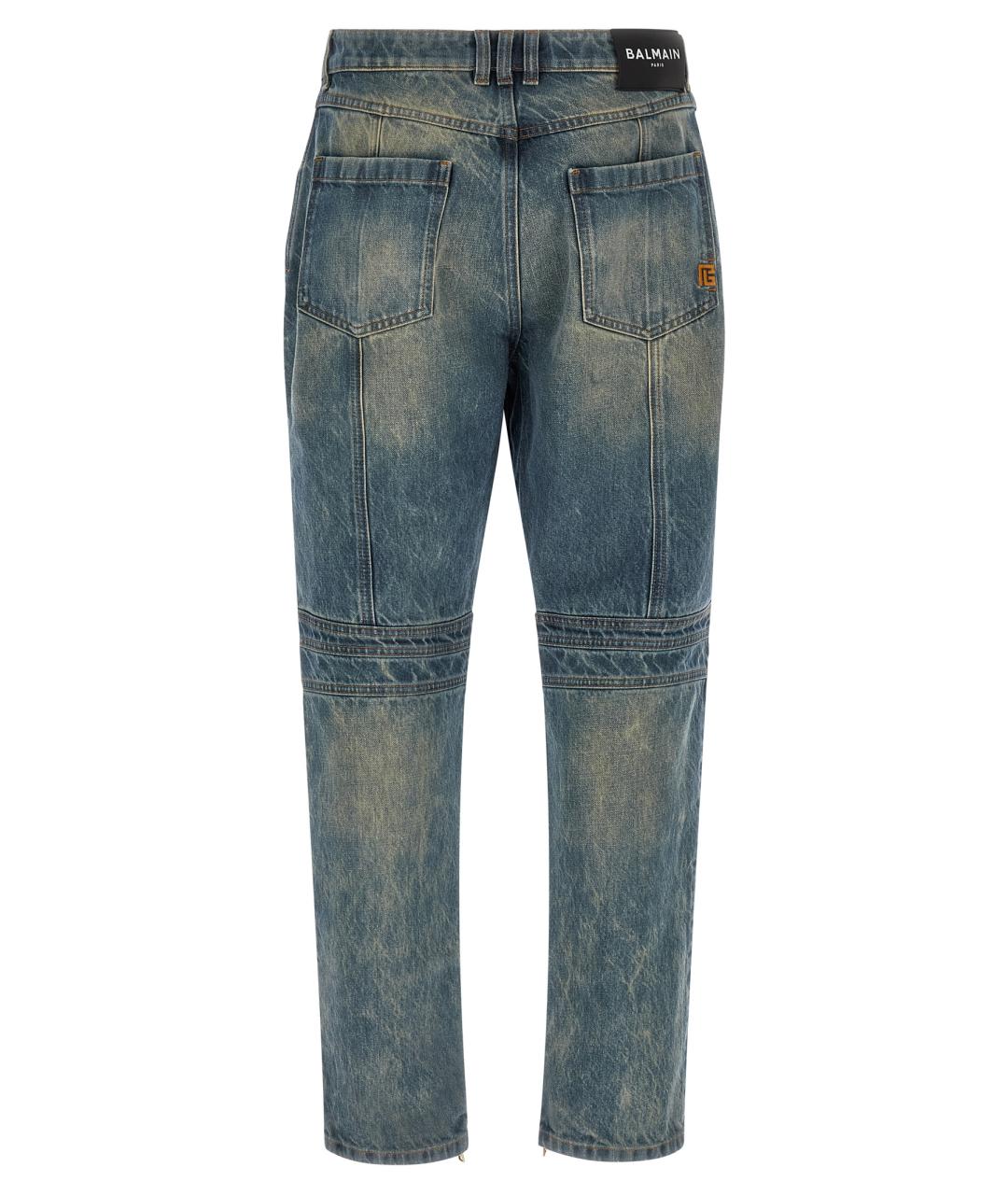BALMAIN Синие хлопковые джинсы скинни, фото 2