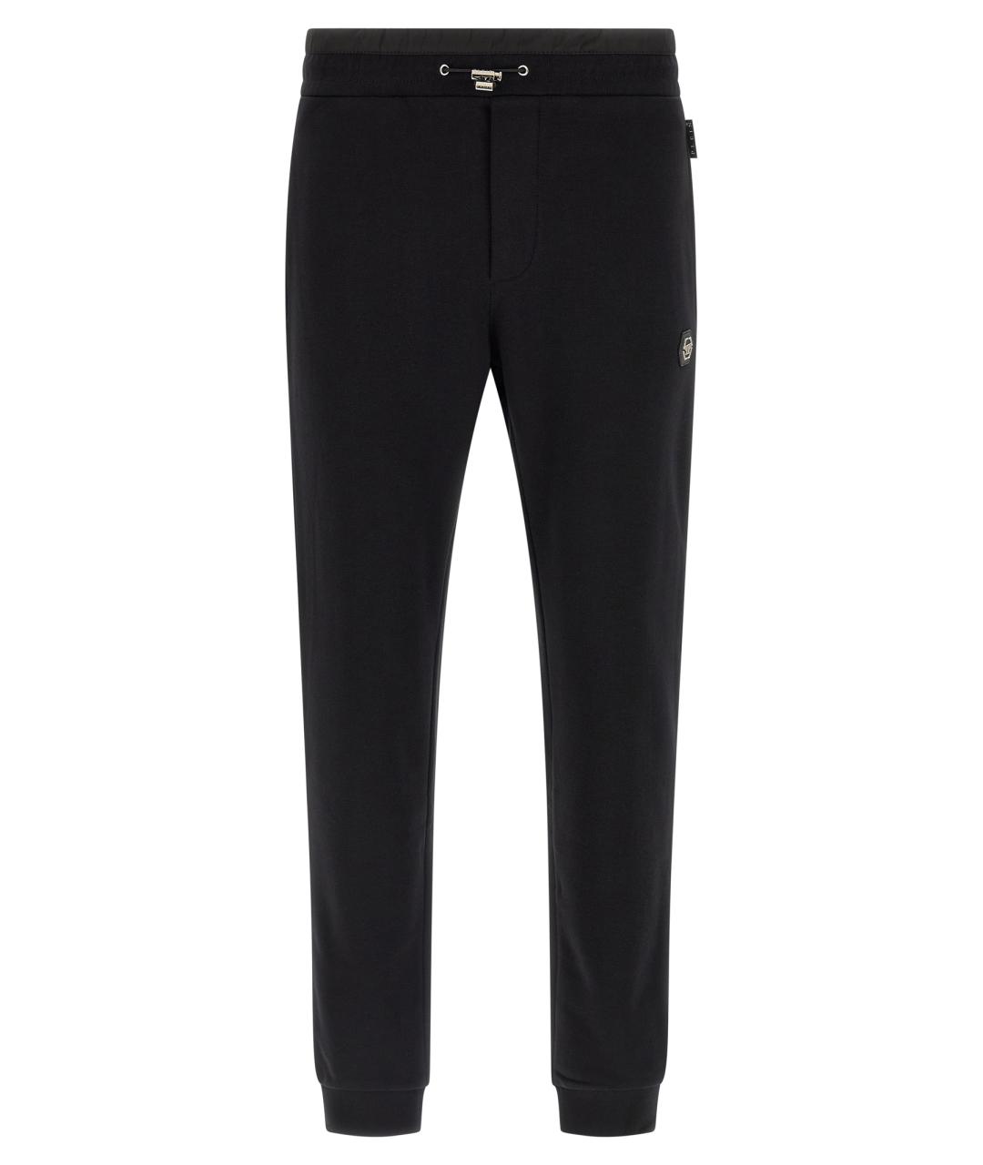 PHILIPP PLEIN Черные хлопковые повседневные брюки, фото 1