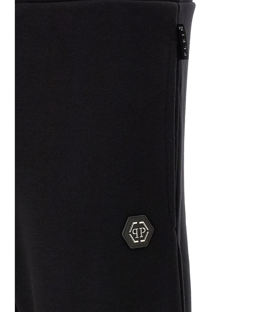 PHILIPP PLEIN Черные хлопковые повседневные брюки, фото 5