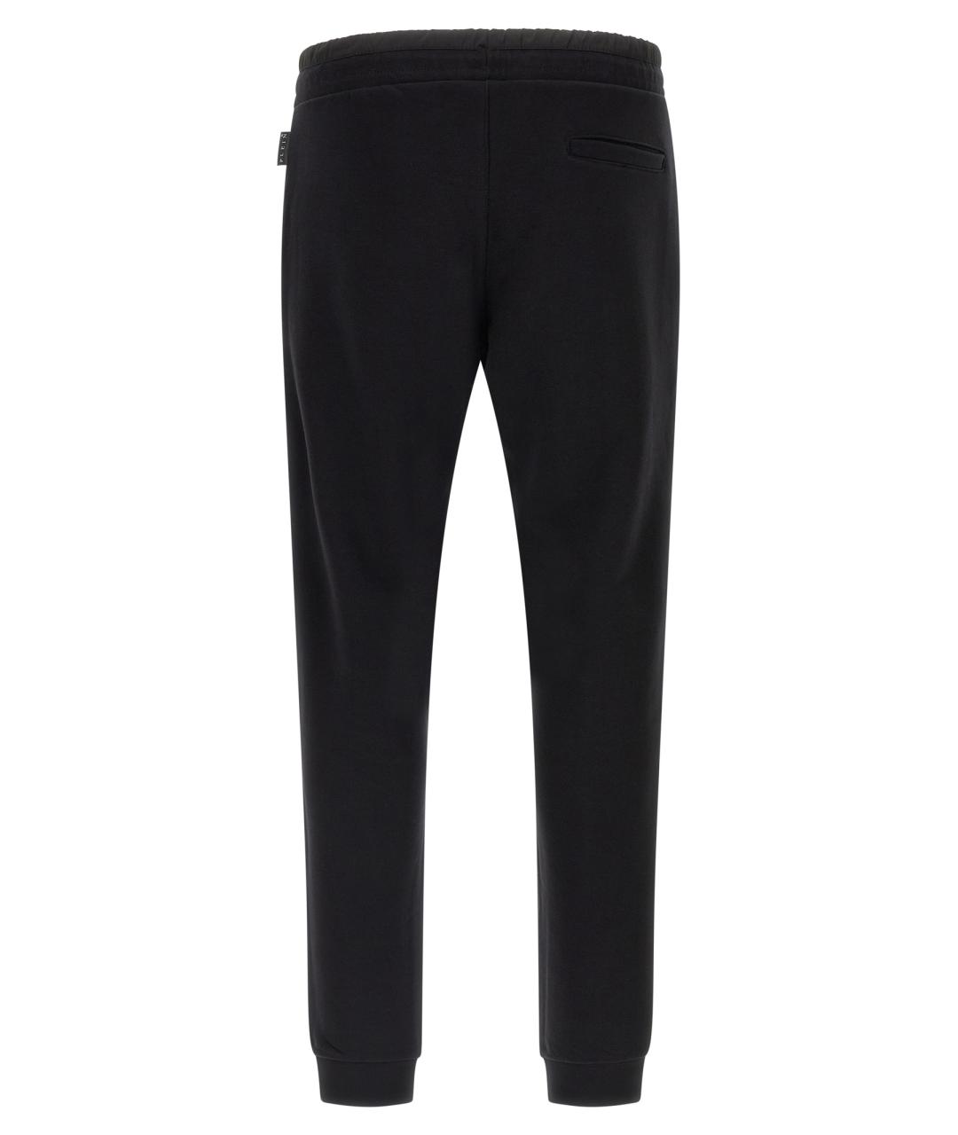 PHILIPP PLEIN Черные хлопковые повседневные брюки, фото 2