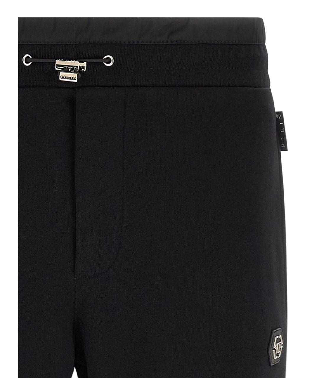 PHILIPP PLEIN Черные хлопковые повседневные брюки, фото 3