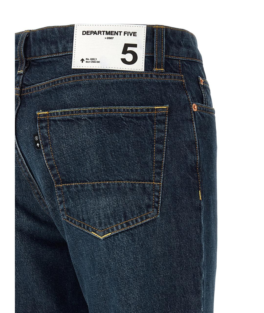 DEPARTMENT 5 Синие хлопковые прямые джинсы, фото 4