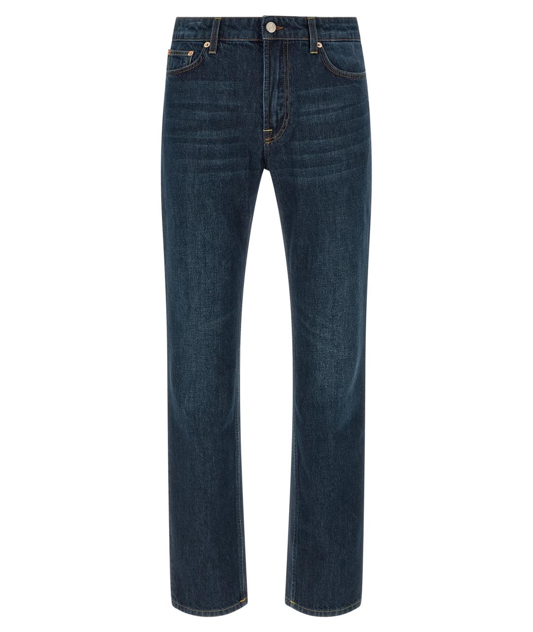 DEPARTMENT 5 Синие хлопковые прямые джинсы, фото 1