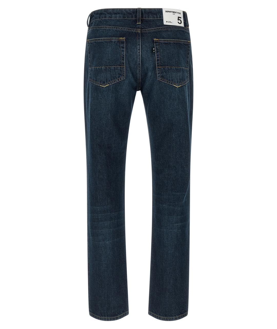 DEPARTMENT 5 Синие хлопковые прямые джинсы, фото 2
