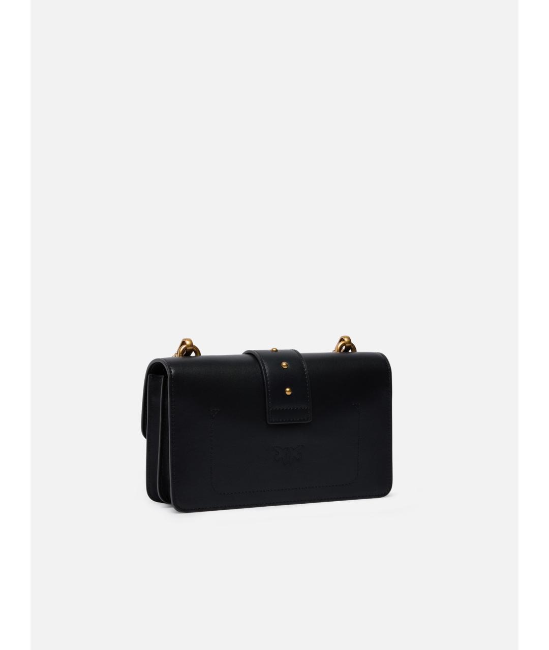 PINKO Черная кожаная сумка через плечо, фото 3