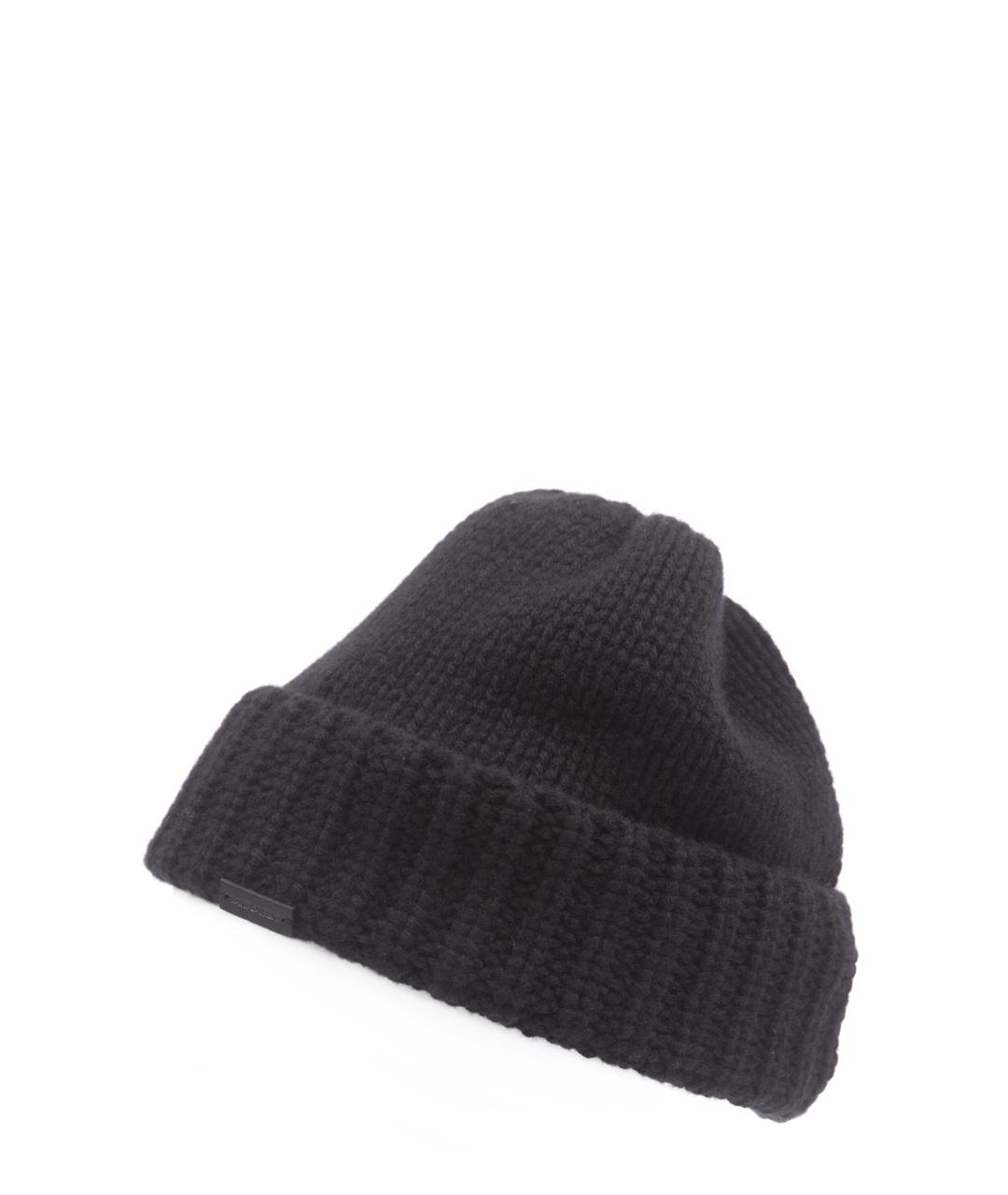 SAINT LAURENT Черная кашемировая шапка, фото 2