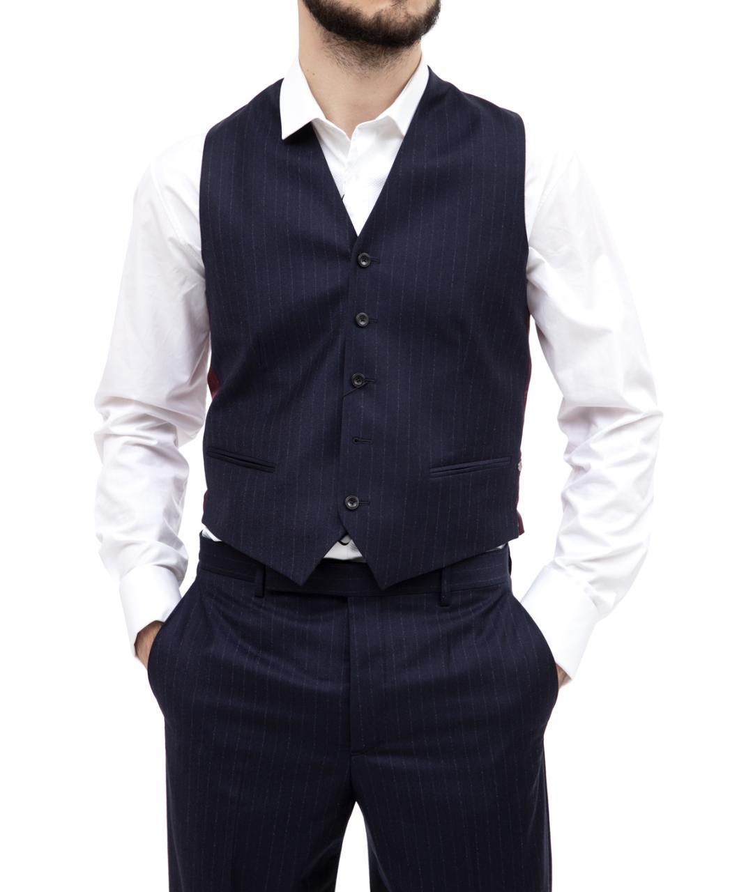 EMPORIO ARMANI Синий шерстяной жилет, фото 2