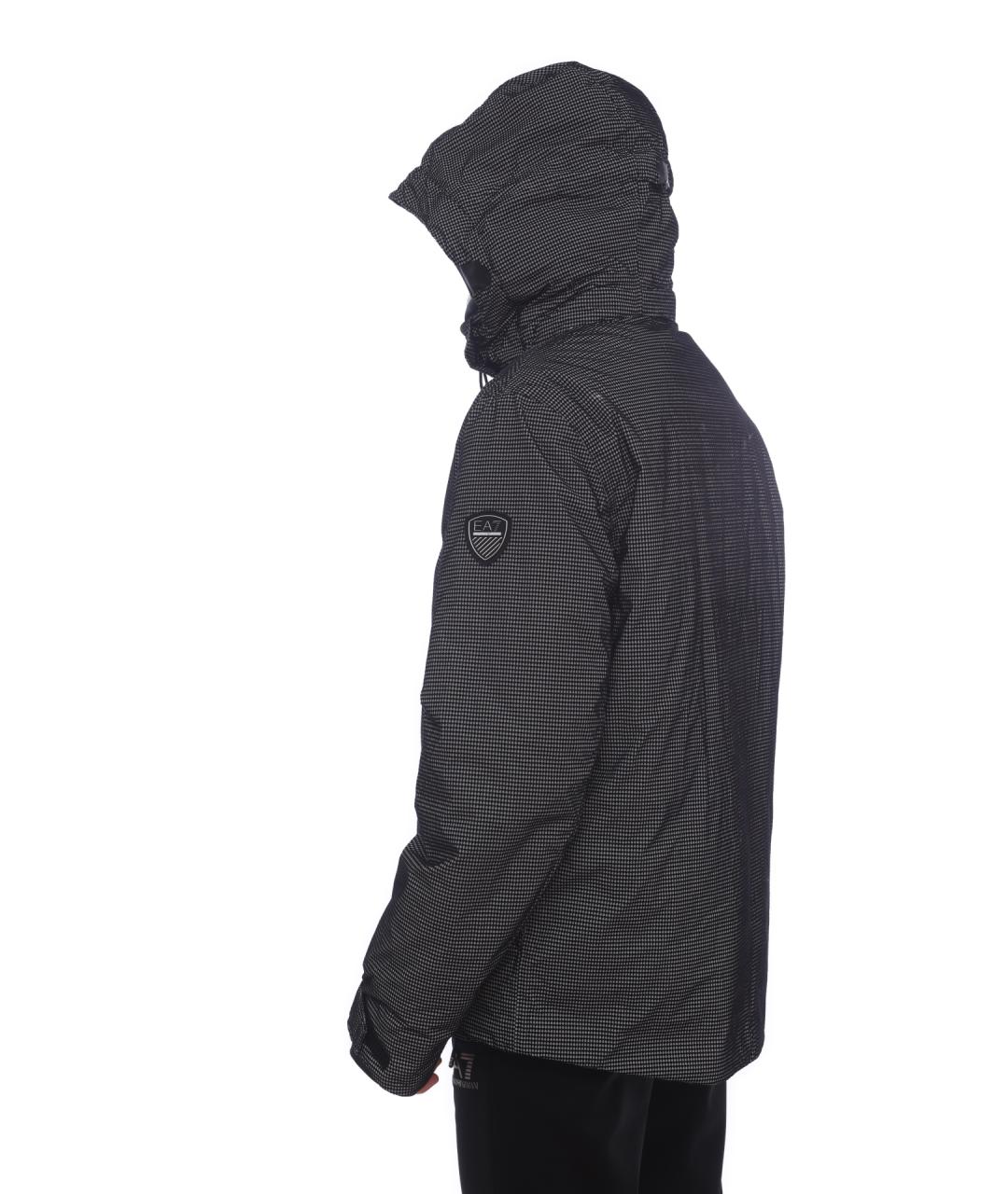 EA7 Серый полиэстеровый пуховик, фото 4