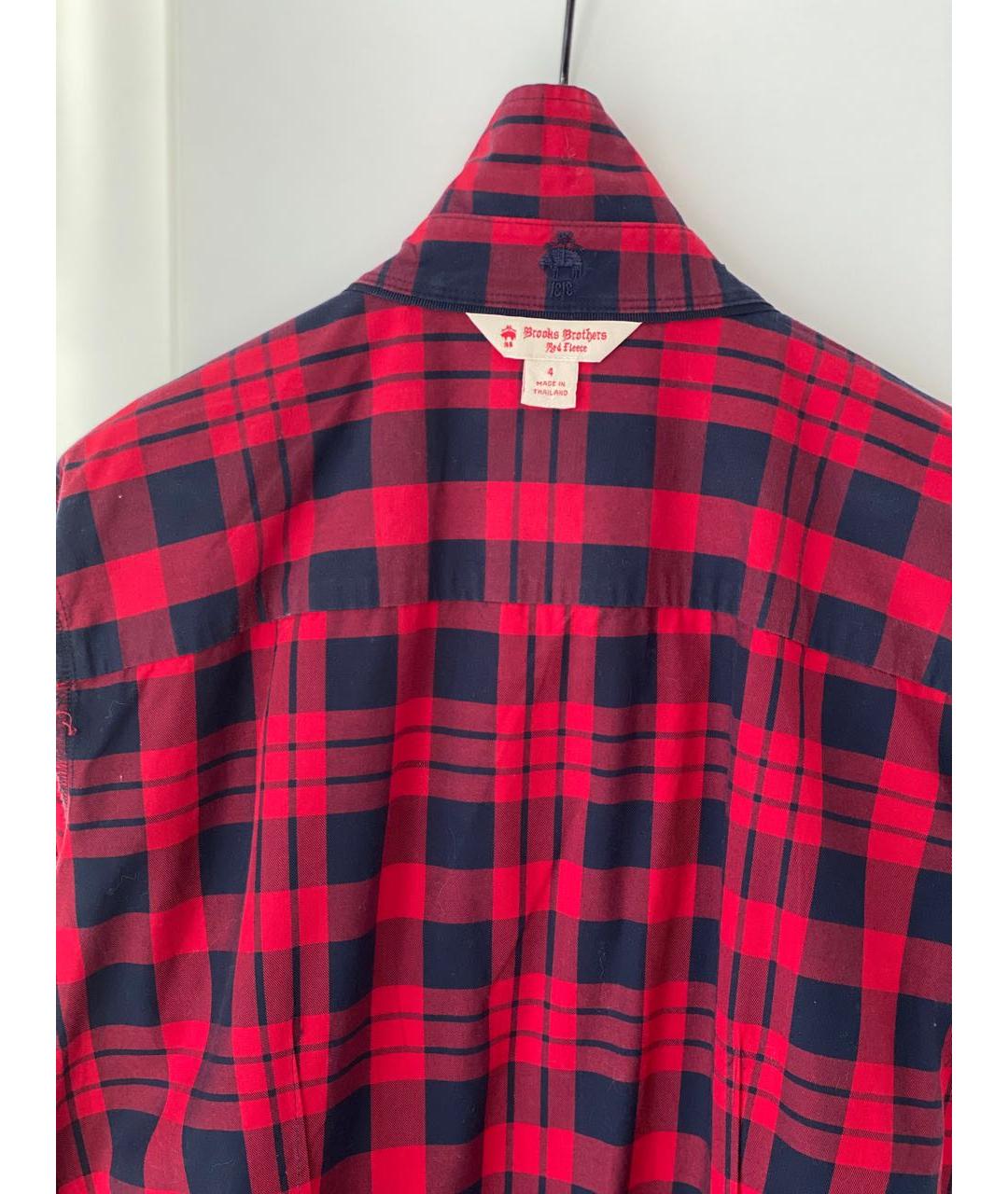 BROOKS BROTHERS Красное хлопковое повседневное платье, фото 3