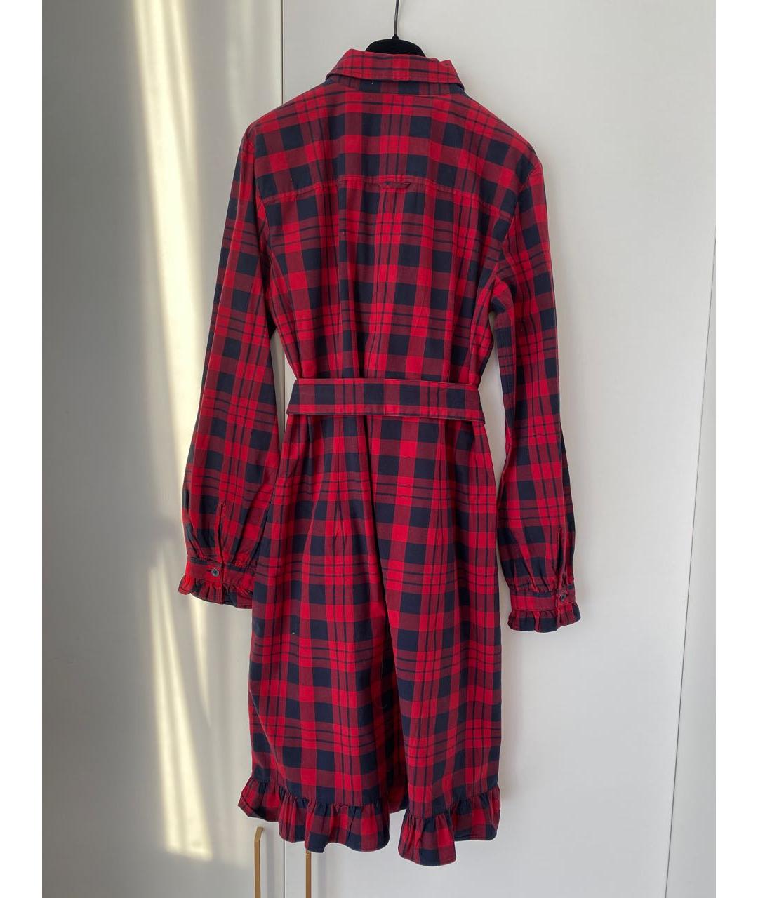 BROOKS BROTHERS Красное хлопковое повседневное платье, фото 2