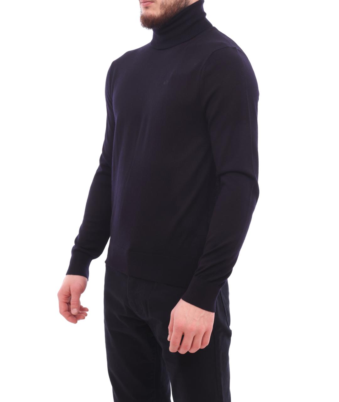 ARMANI EXCHANGE Темно-синий шерстяной джемпер / свитер, фото 3