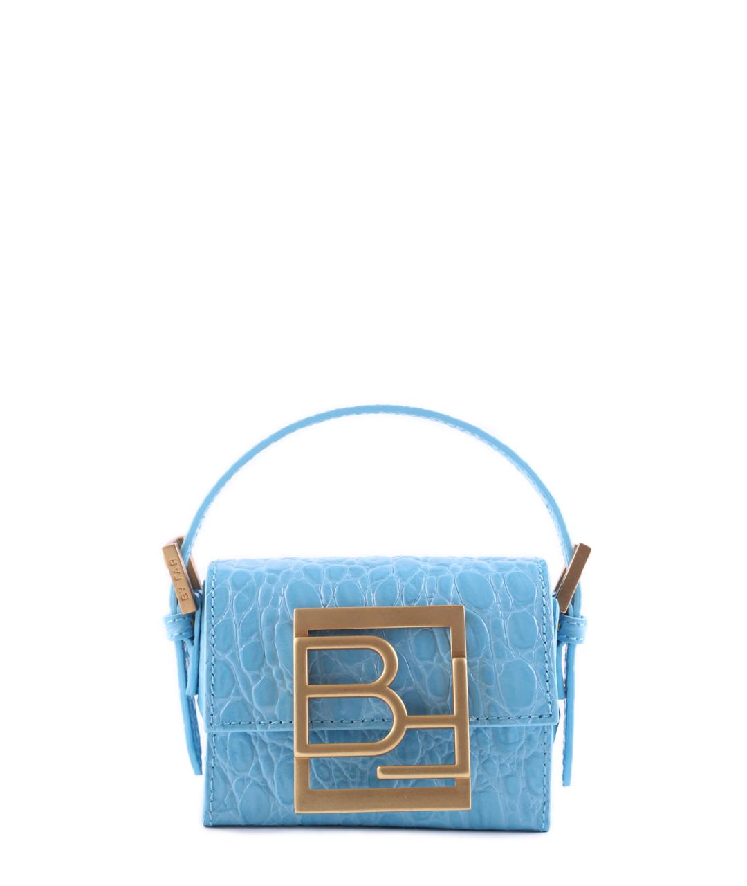 BY FAR Голубая кожаная сумка с короткими ручками, фото 1