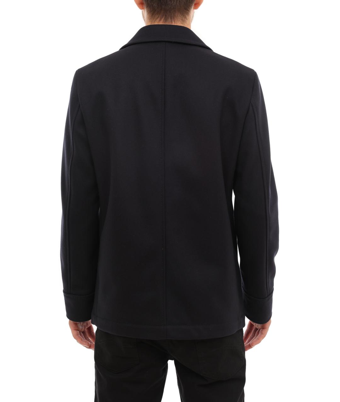 HUGO Синее шерстяное пальто, фото 6