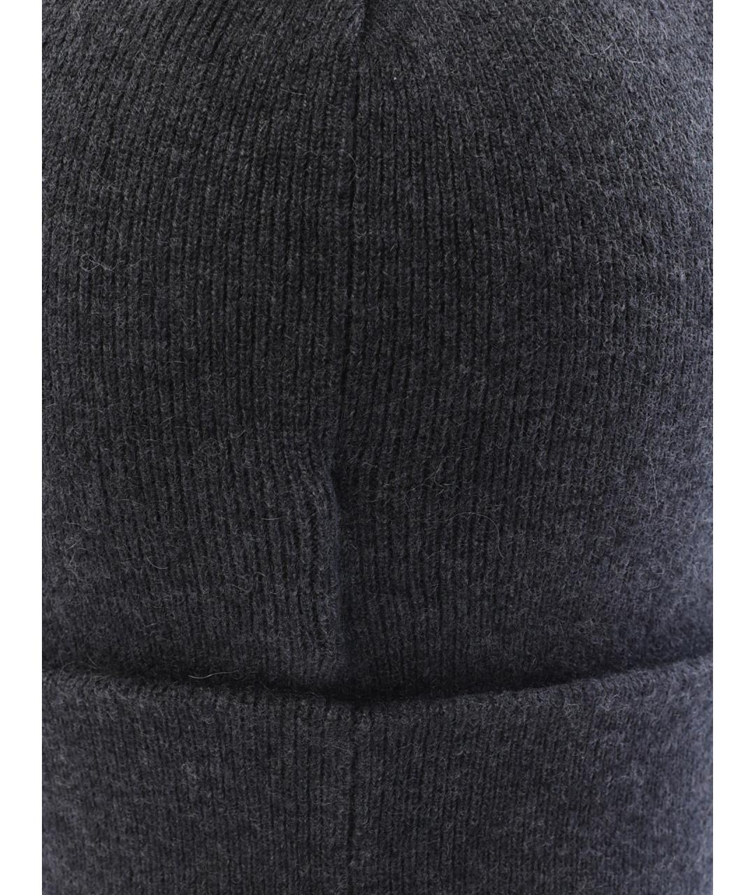 BRUNELLO CUCINELLI Антрацитовая кашемировая шапка, фото 3