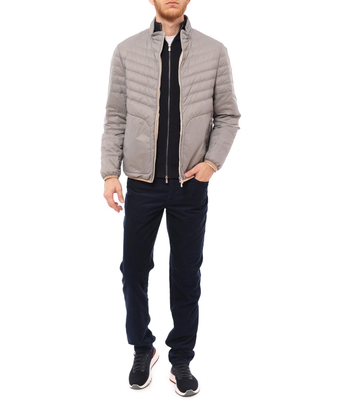 BRUNELLO CUCINELLI Серая полиамидовая куртка, фото 2