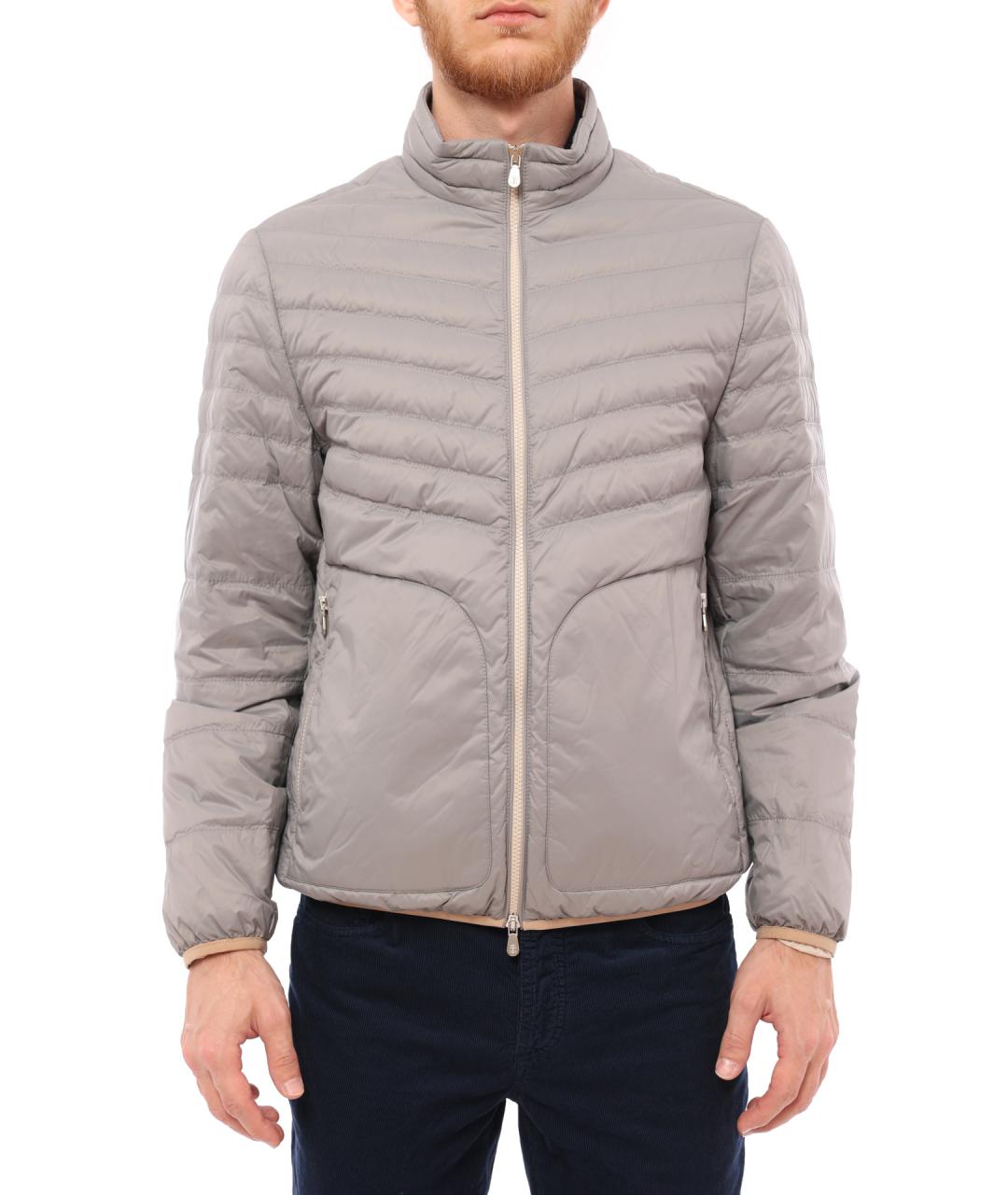 BRUNELLO CUCINELLI Серая полиамидовая куртка, фото 1