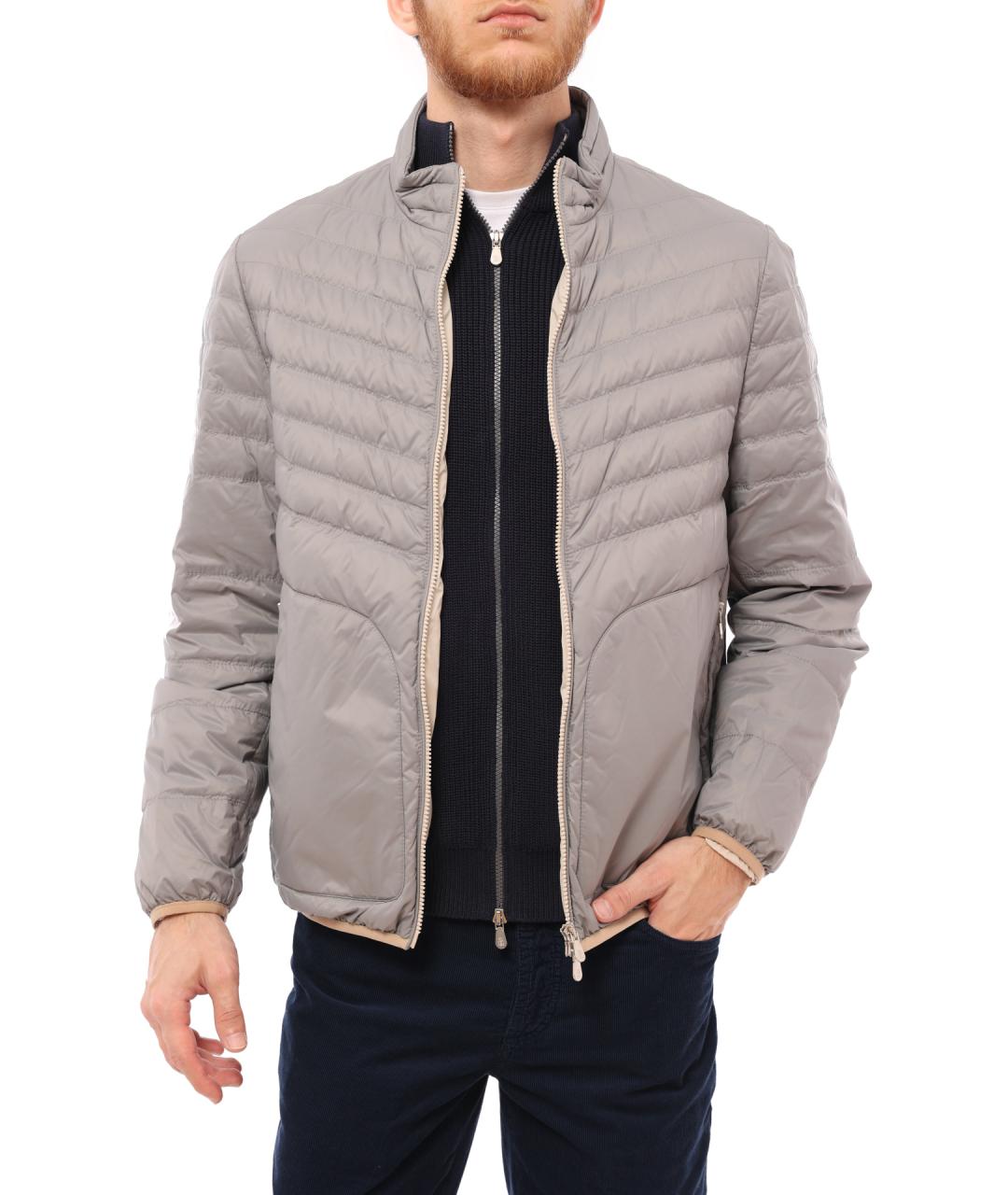 BRUNELLO CUCINELLI Серая полиамидовая куртка, фото 3