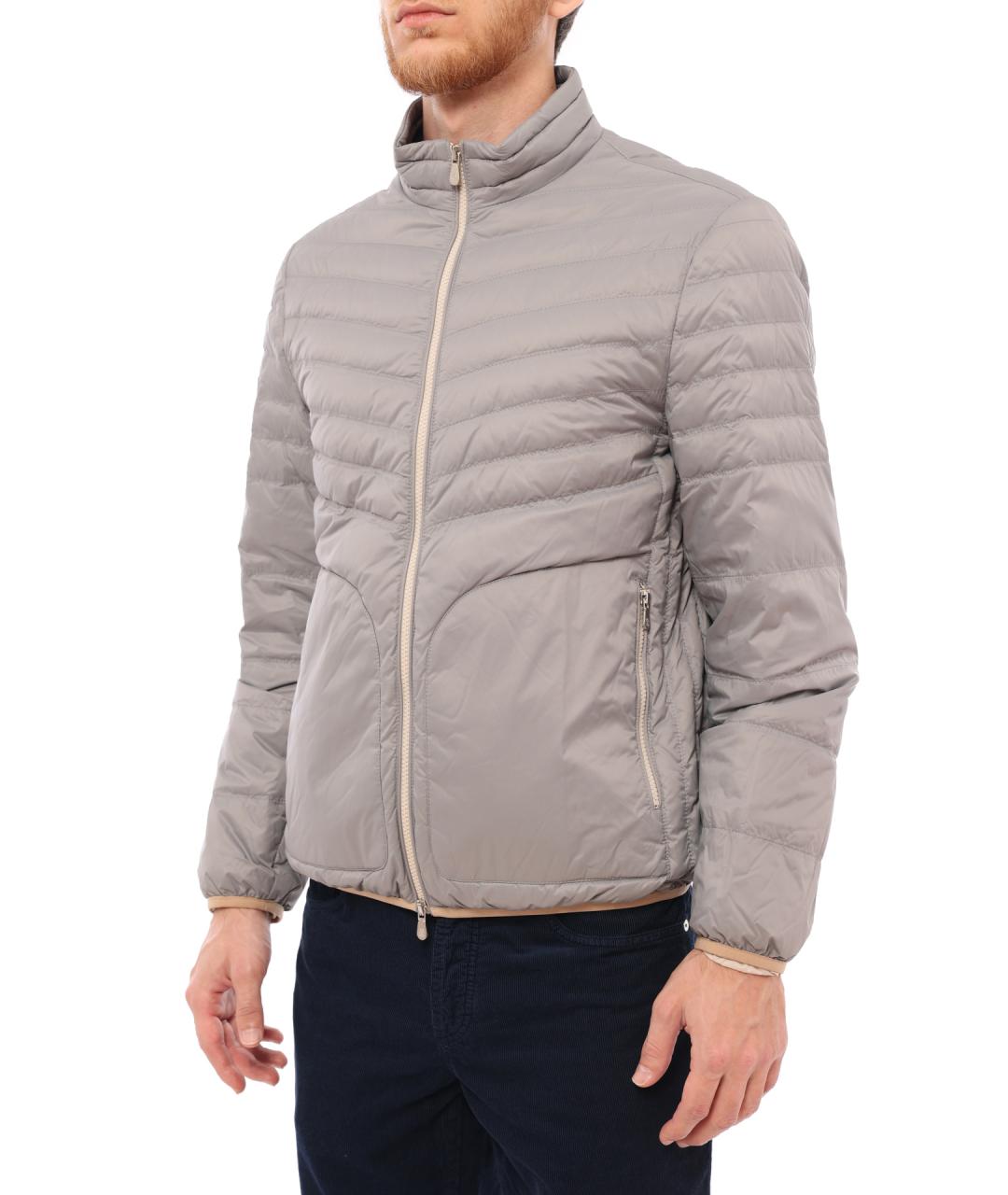 BRUNELLO CUCINELLI Серая полиамидовая куртка, фото 4