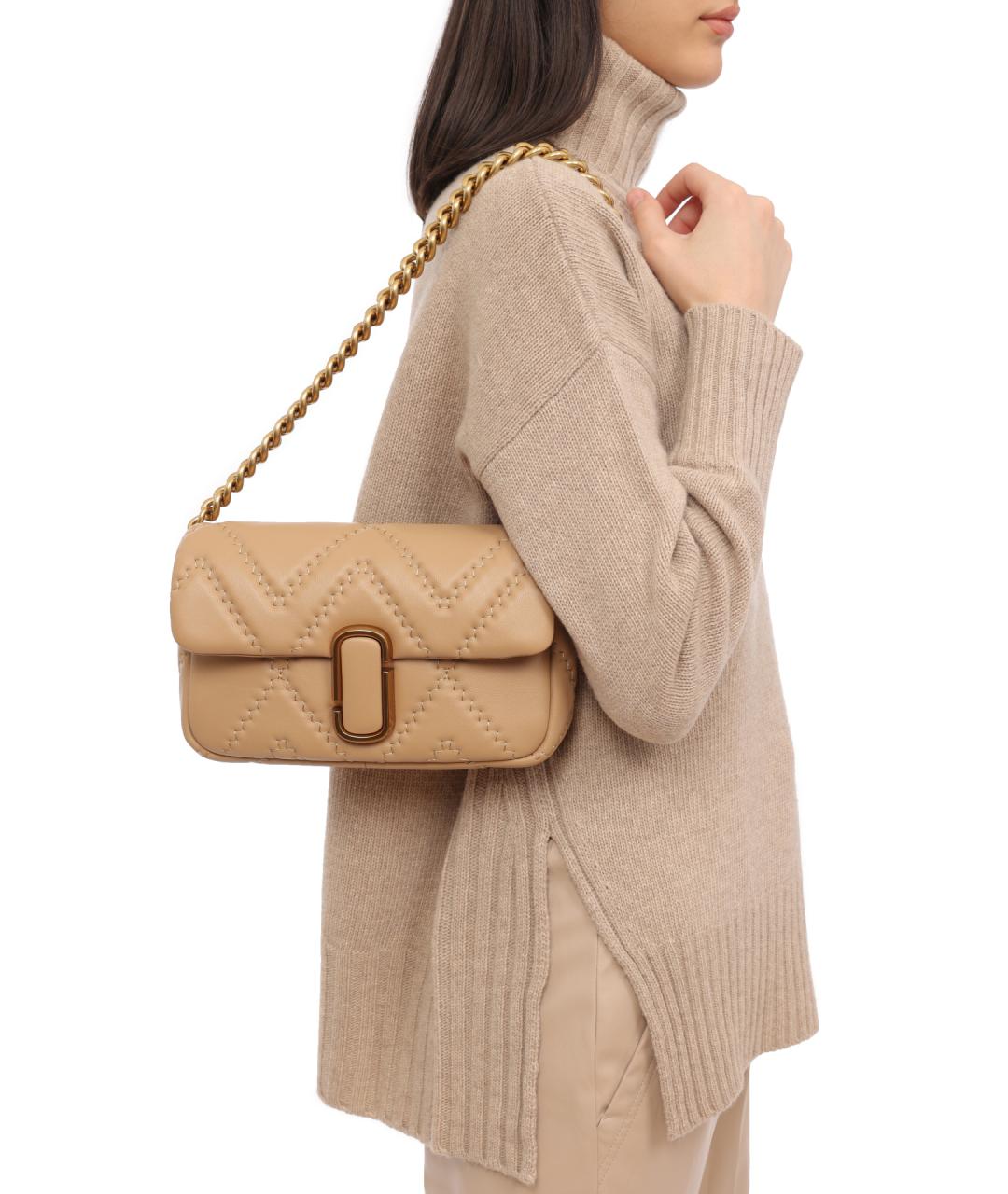 MARC JACOBS Бежевая кожаная сумка через плечо, фото 2