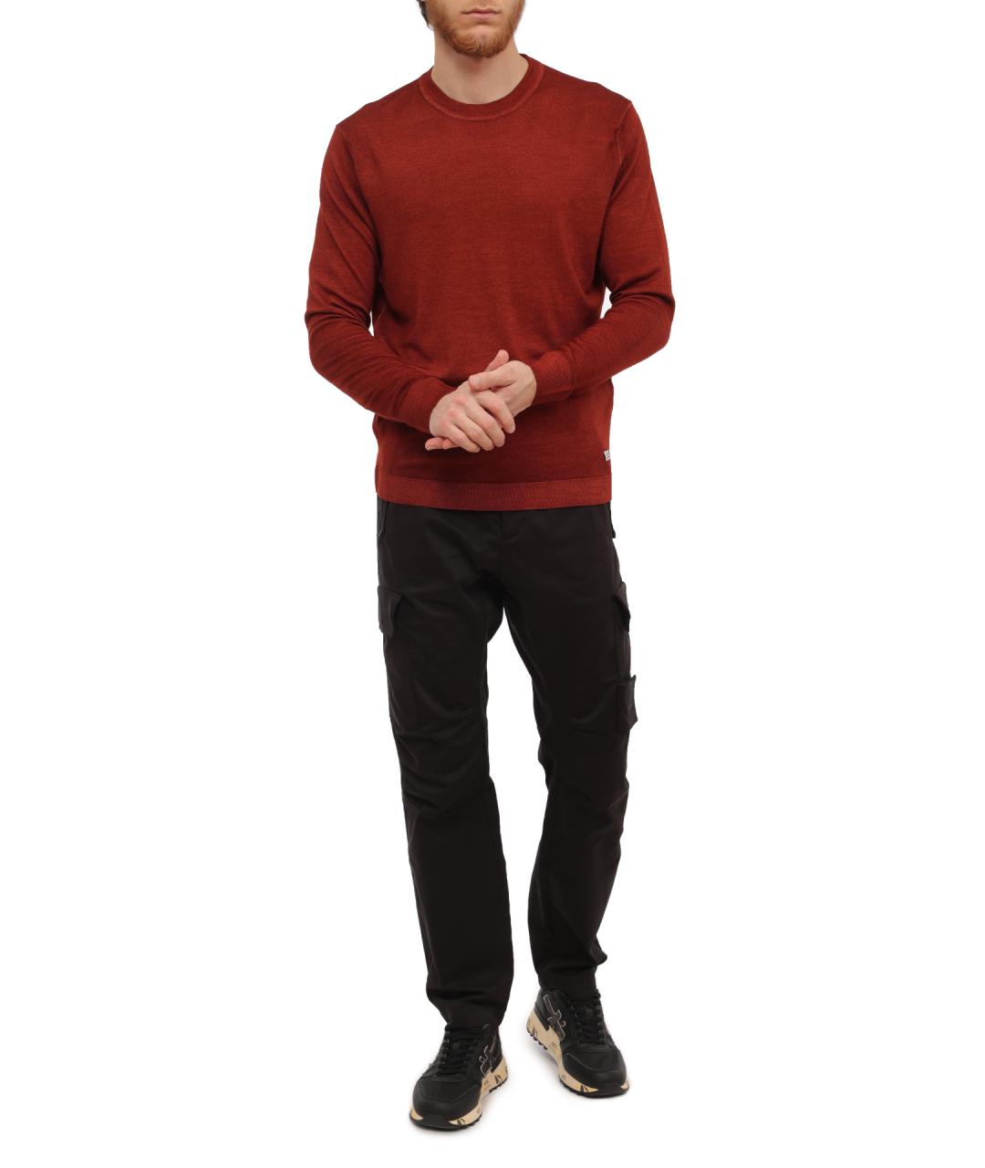 CP COMPANY Бордовый шерстяной джемпер / свитер, фото 2