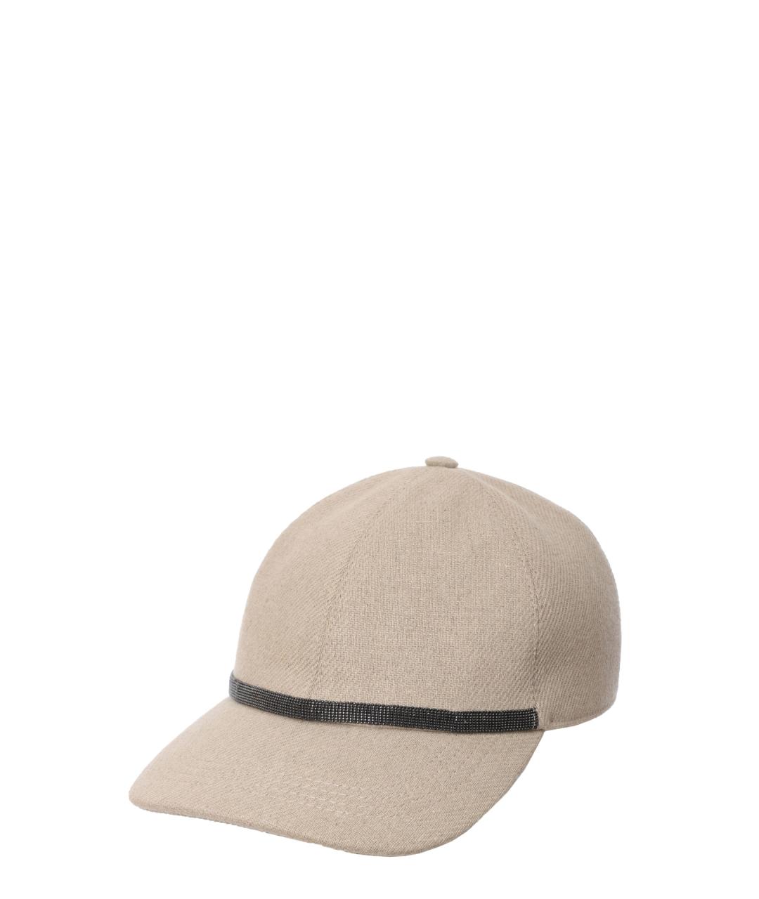 BRUNELLO CUCINELLI Бежевая кепка, фото 1