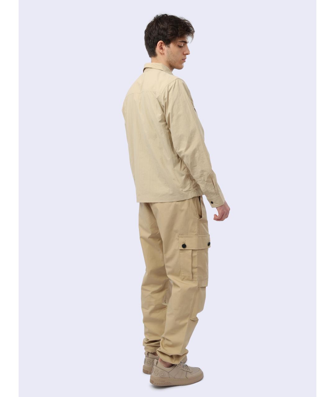 HUGO Бежевая полиамидовая куртка, фото 4