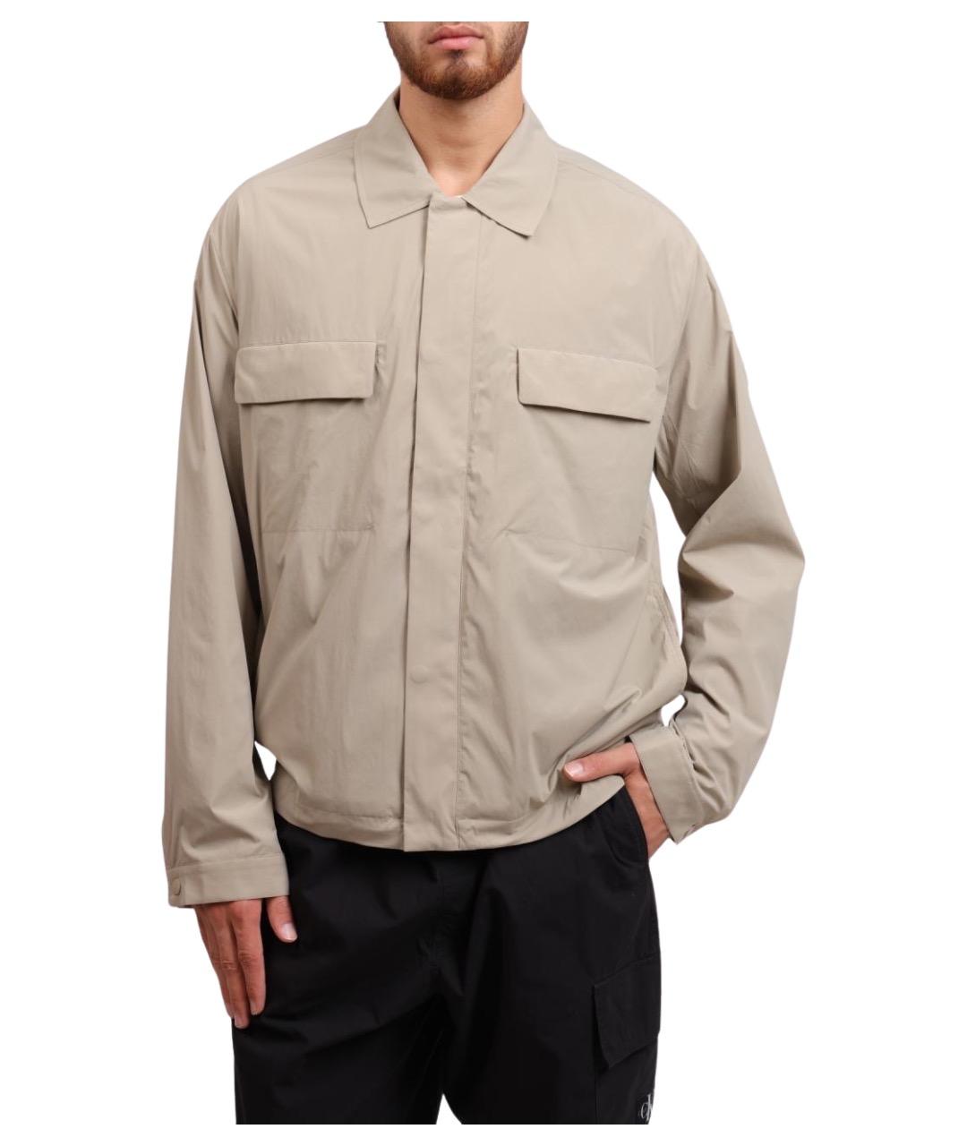 CALVIN KLEIN Бежевая полиамидовая куртка, фото 1