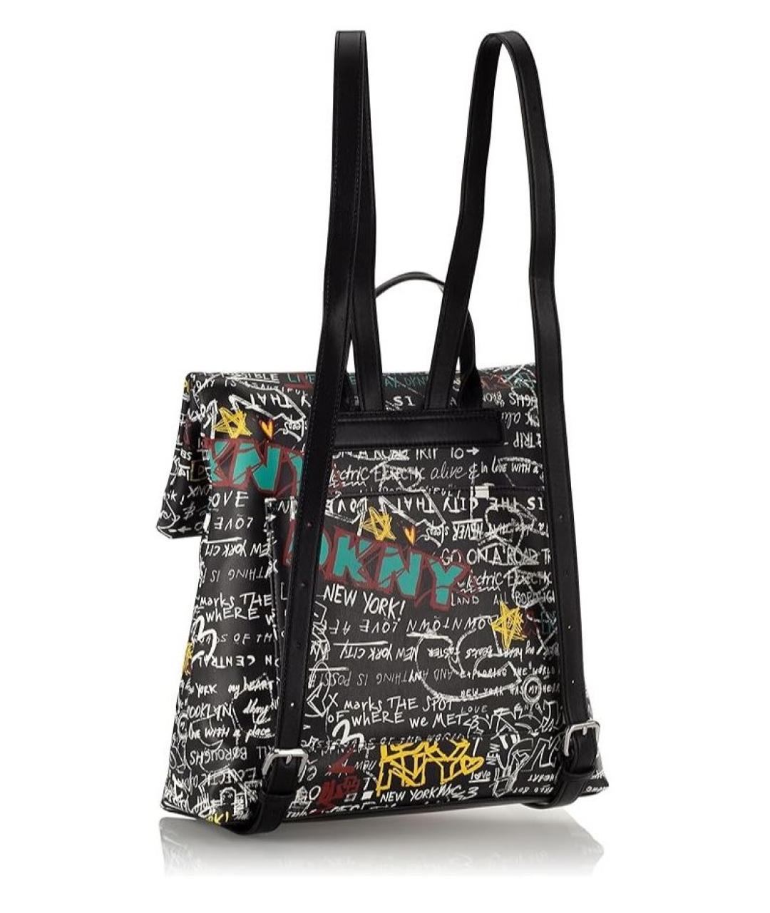 DKNY Черный рюкзак из искусственной кожи, фото 2