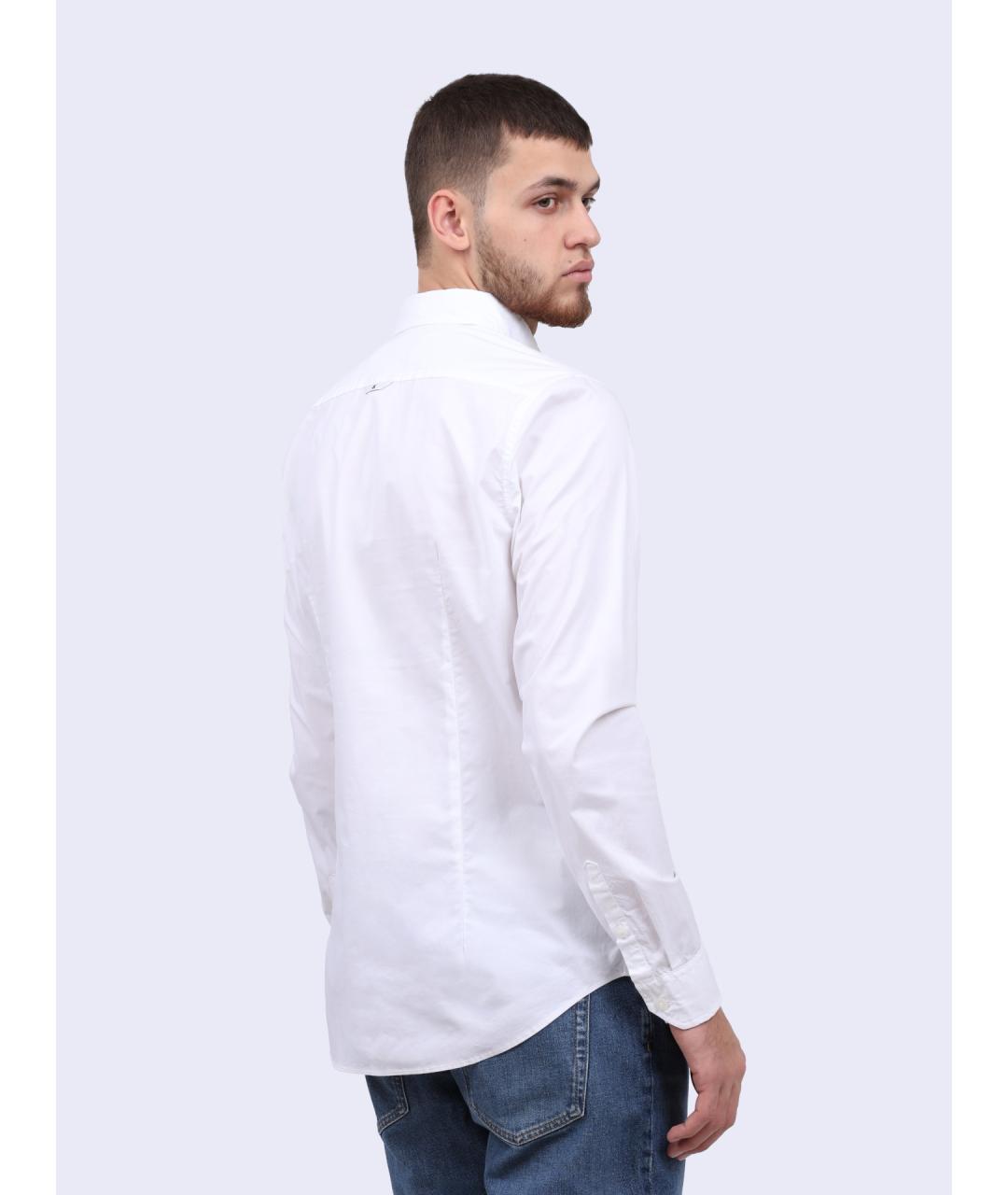 CALVIN KLEIN Белая хлопковая кэжуал рубашка, фото 4