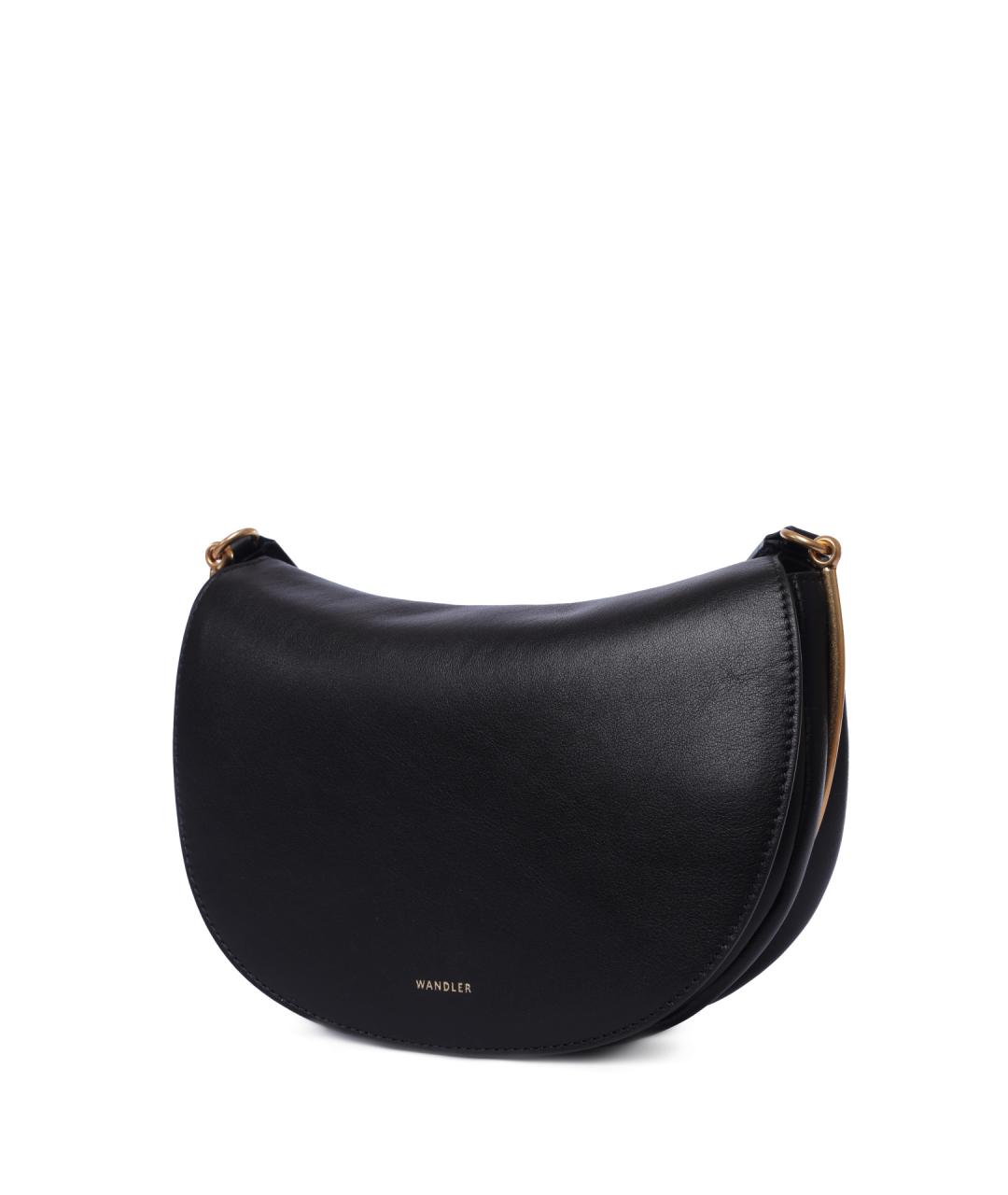 WANDLER Черная кожаная сумка через плечо, фото 2