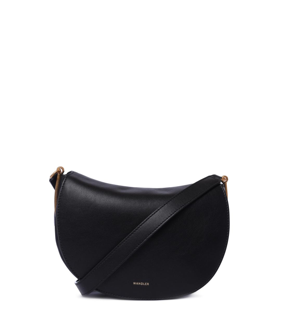 WANDLER Черная кожаная сумка через плечо, фото 1