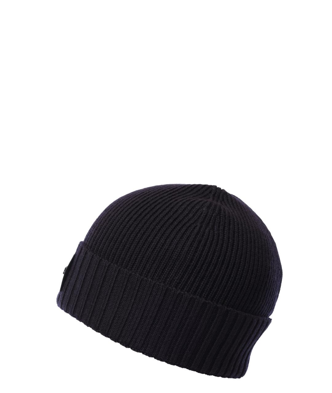 HUGO BOSS Темно-синяя шерстяная шапка, фото 2