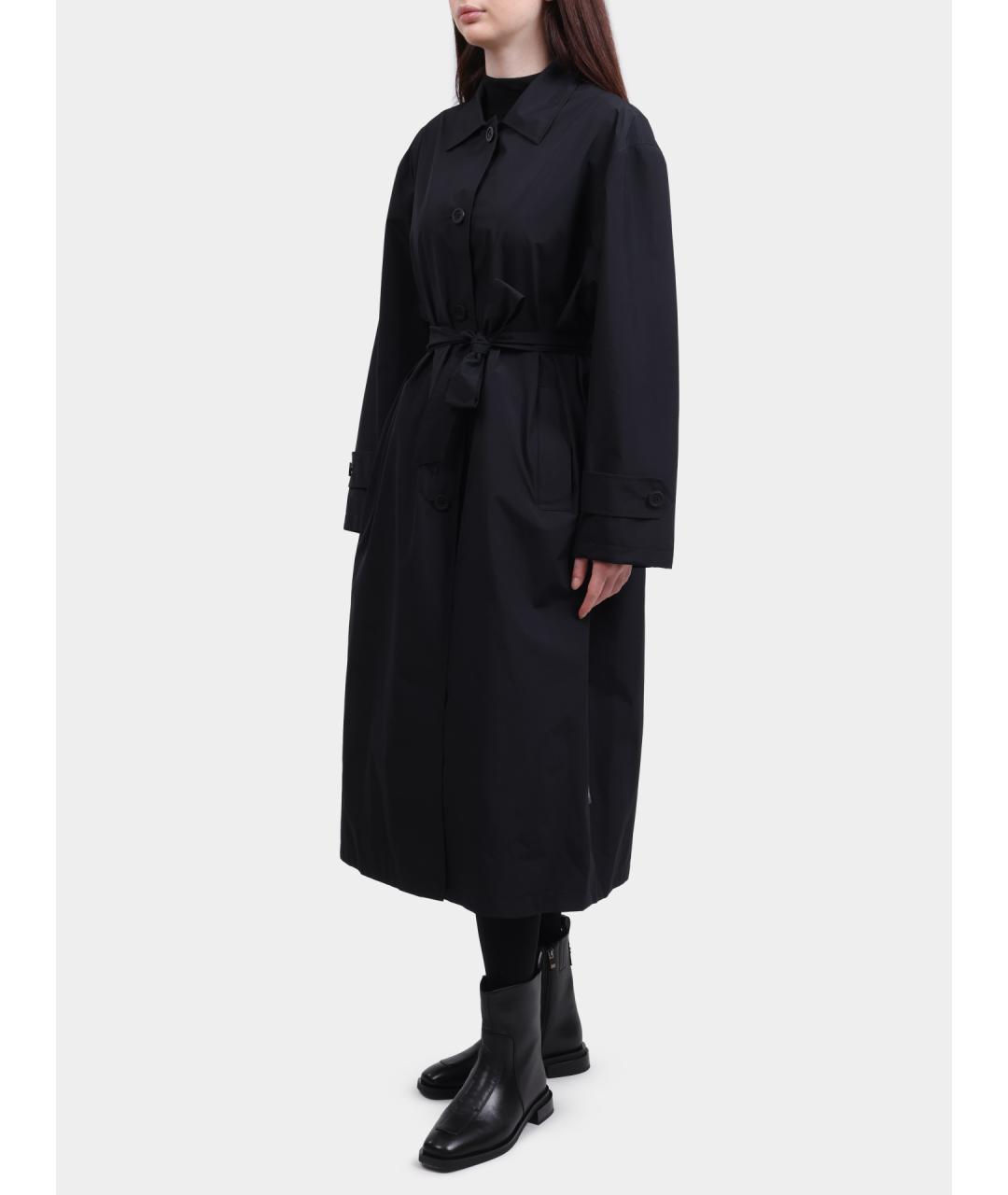 HERNO Черный полиамидовый тренч/плащ, фото 3