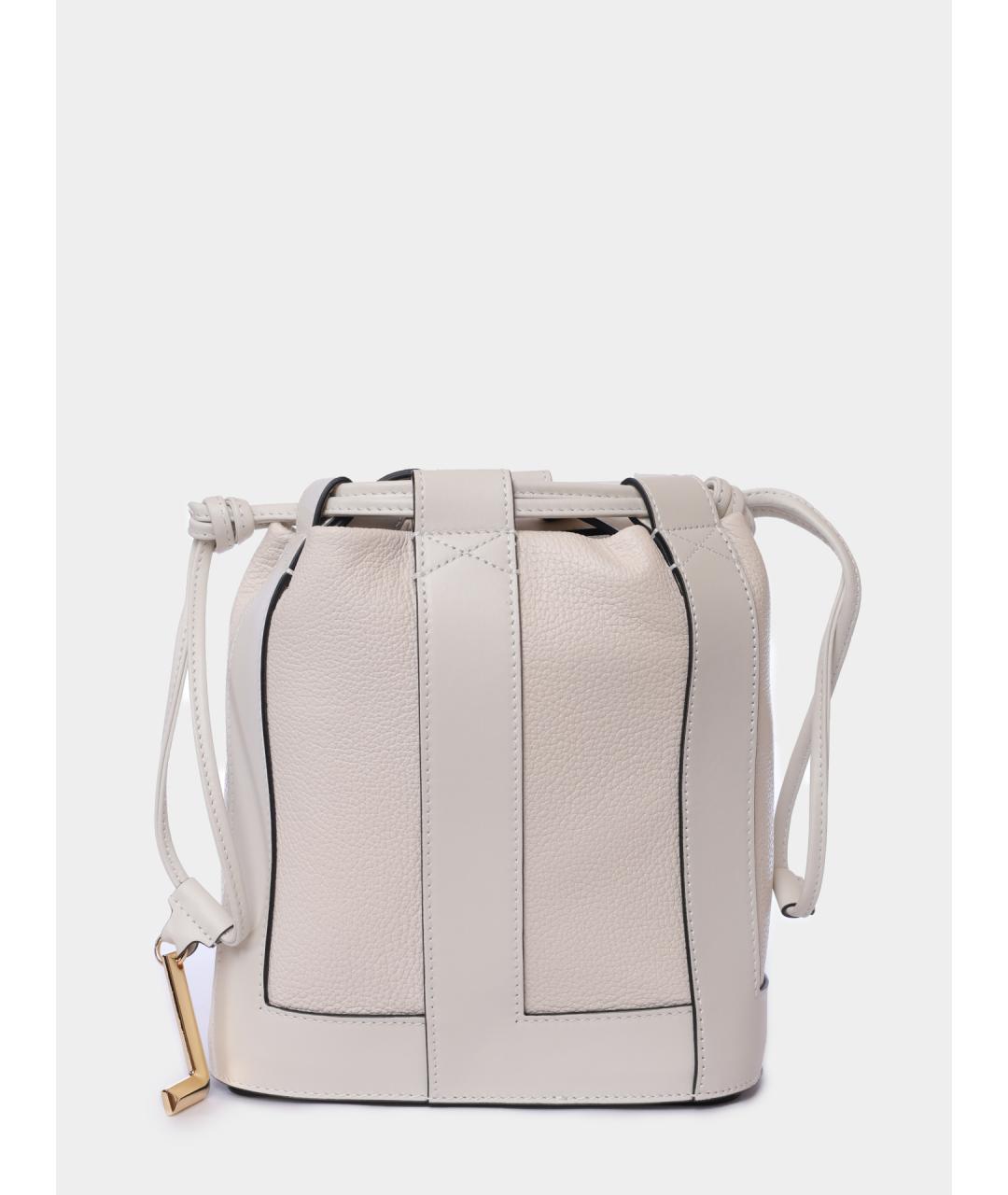 LANCEL Белая кожаная сумка через плечо, фото 6