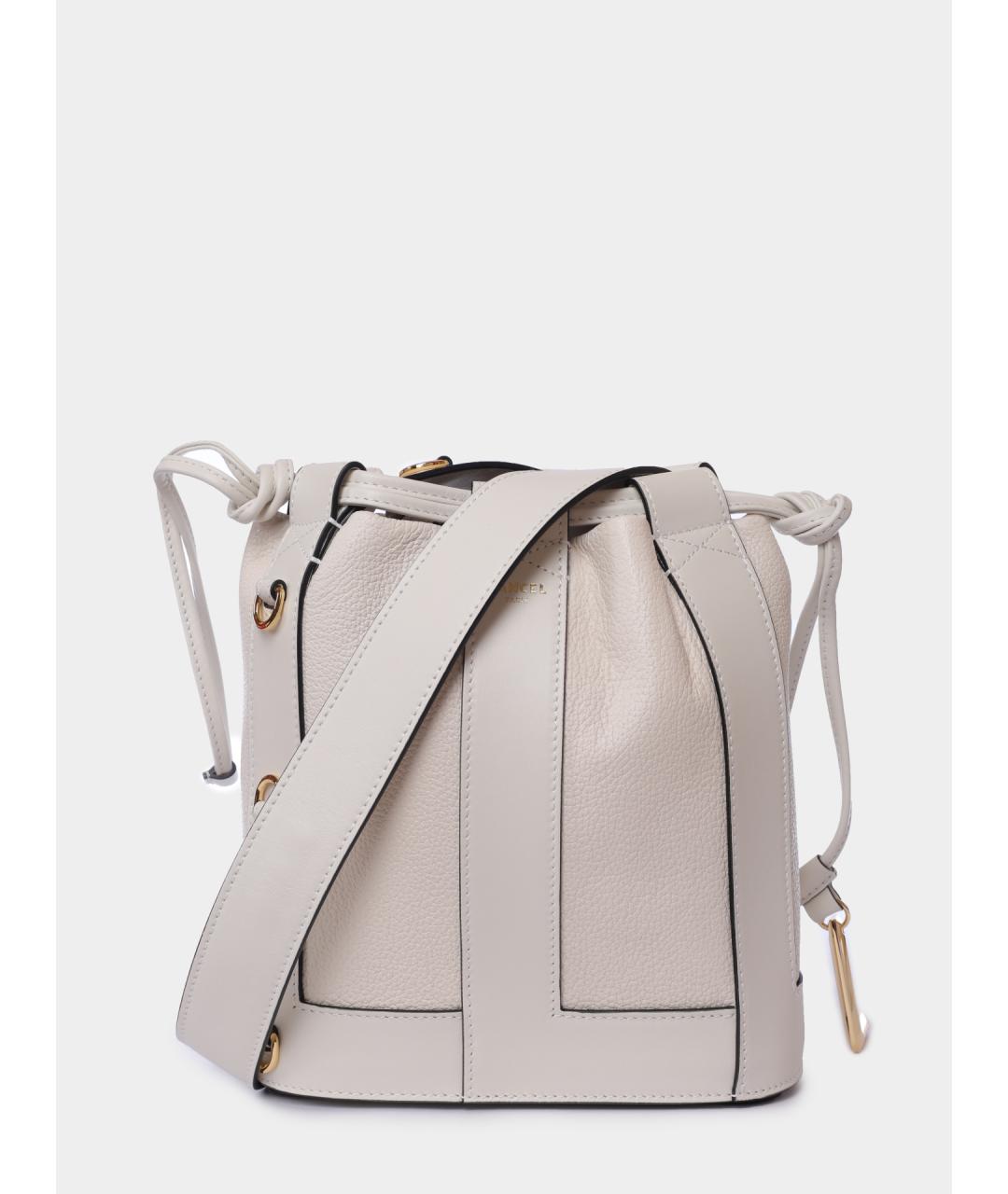 LANCEL Белая кожаная сумка через плечо, фото 7