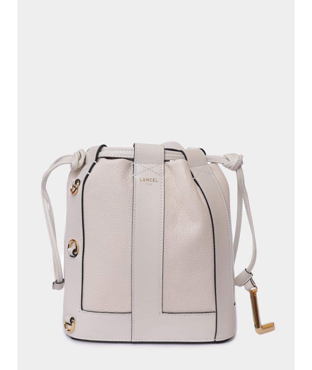 LANCEL Белая кожаная сумка через плечо, фото 2