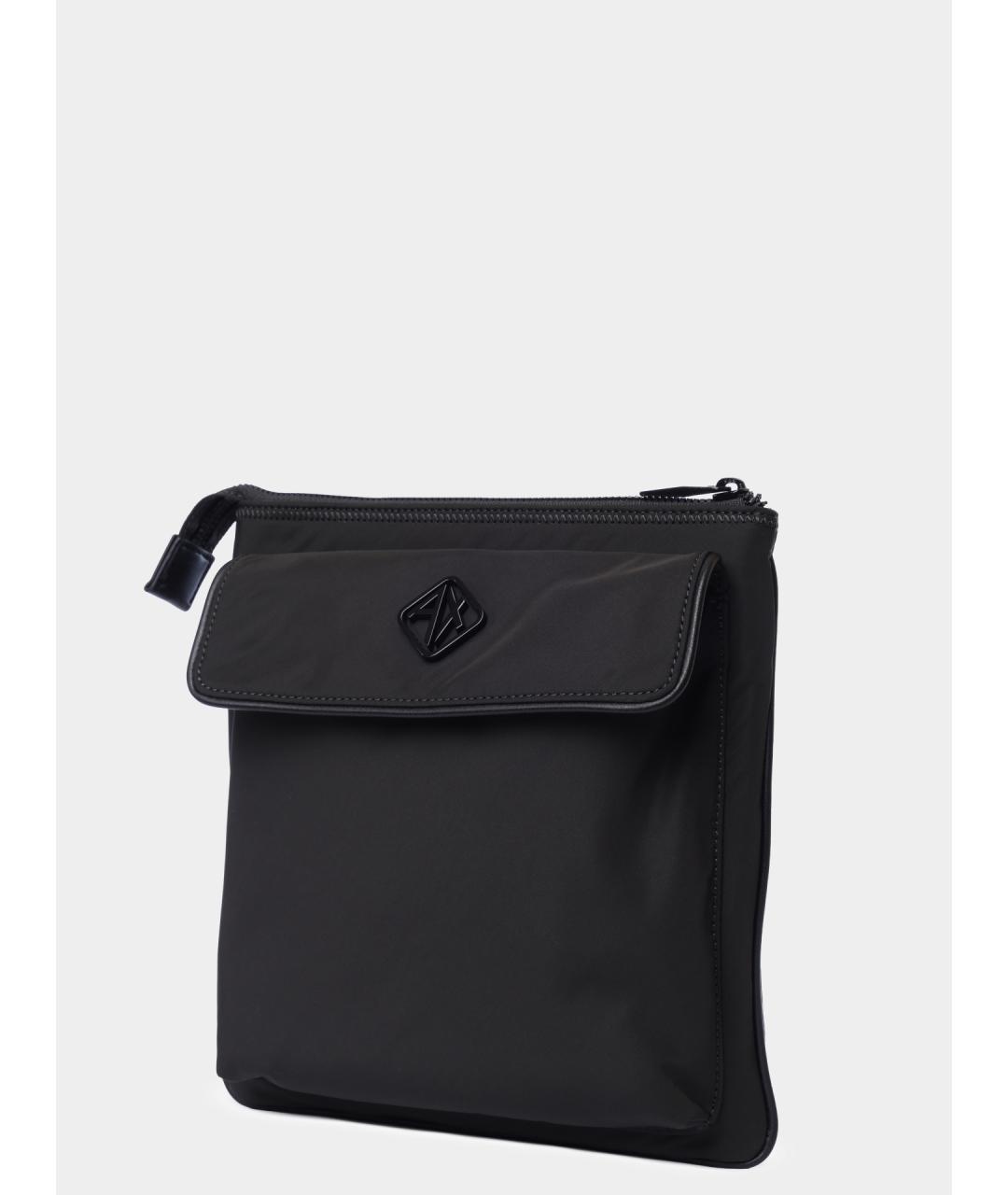 ARMANI EXCHANGE Черная тканевая сумка на плечо, фото 2