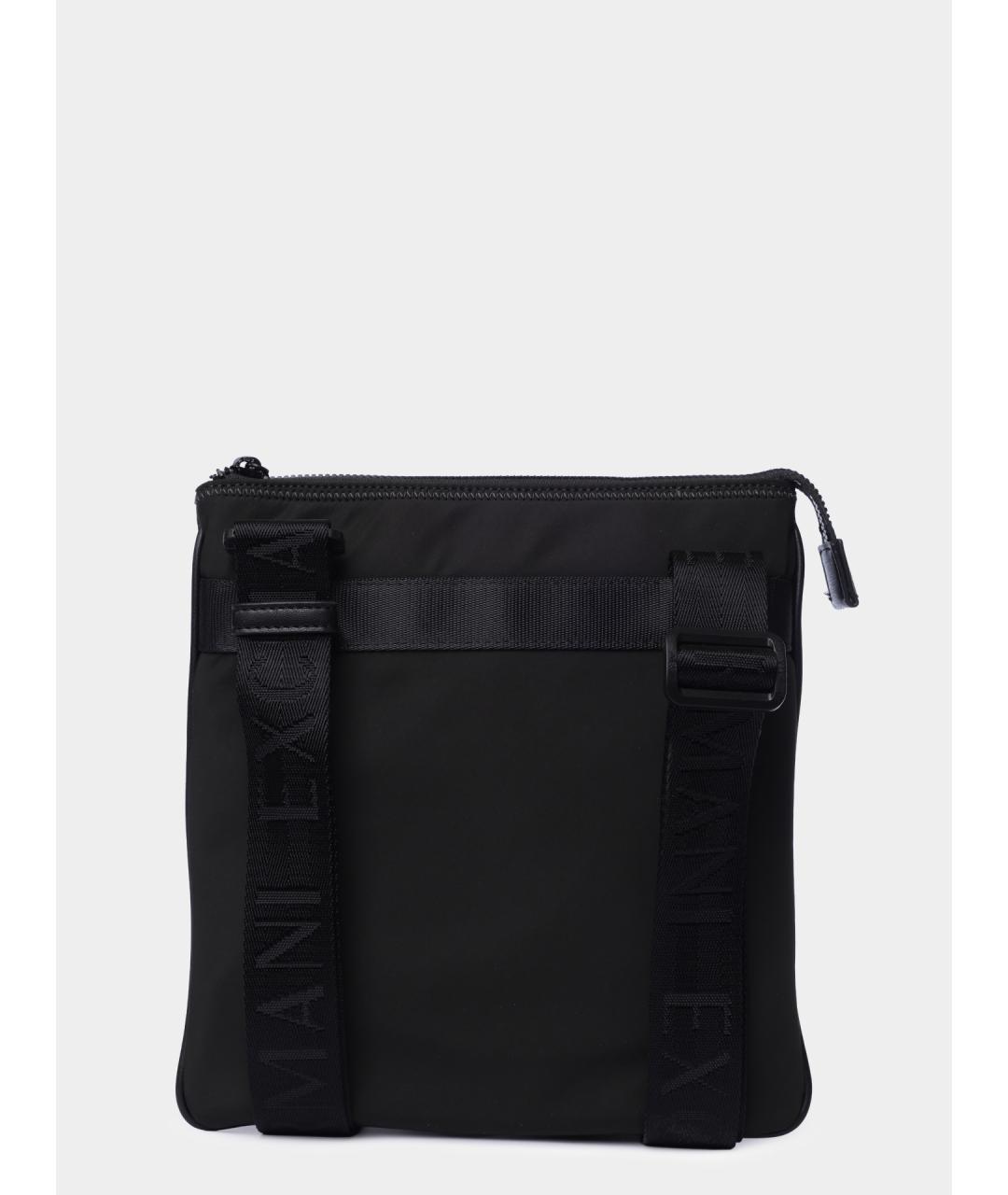 ARMANI EXCHANGE Черная тканевая сумка на плечо, фото 4